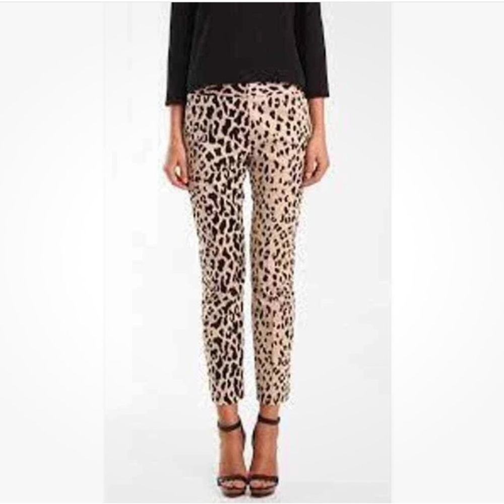 Tibi Cheetah Print Crop Pants